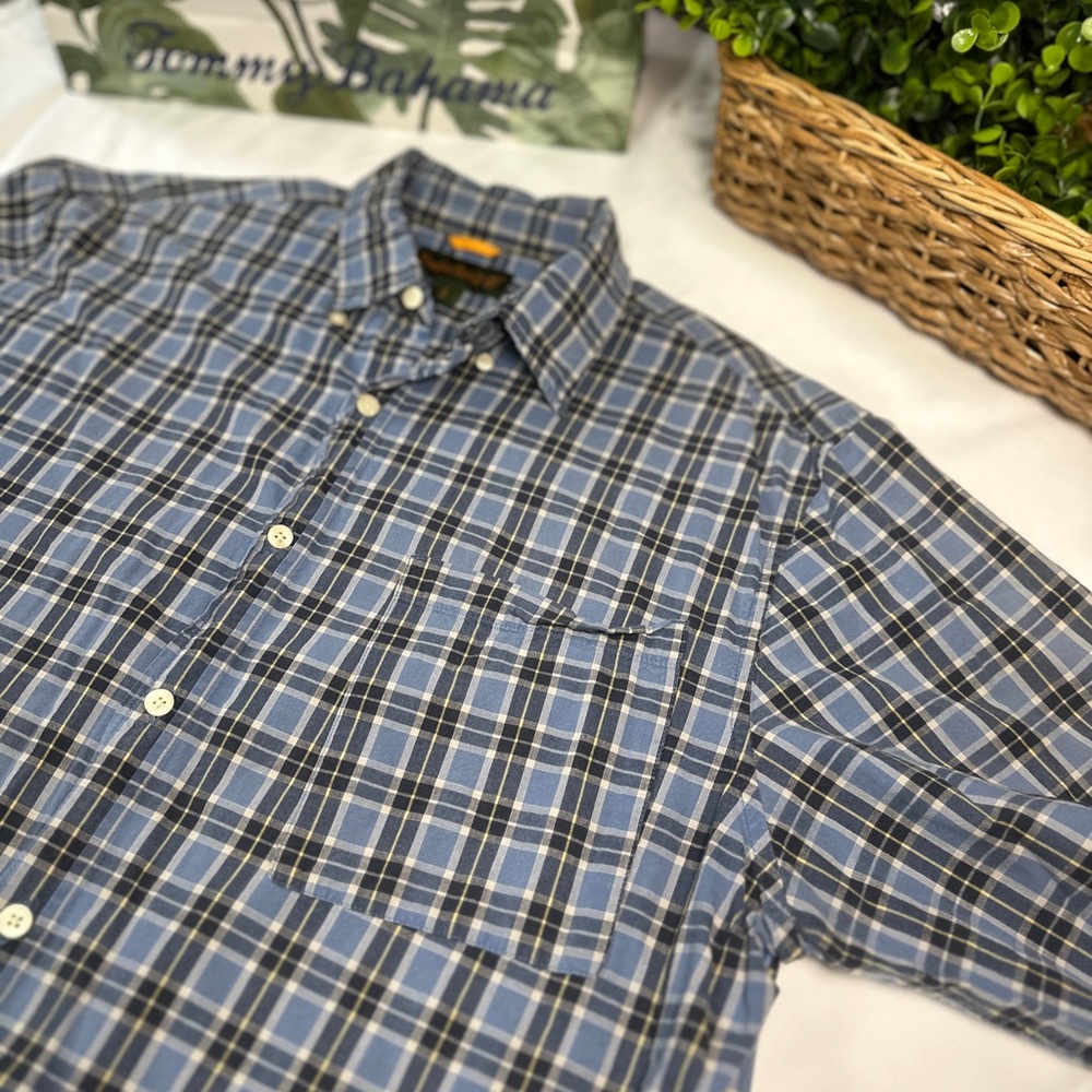 Timberland Blue Plaid Men's Shirt Size L